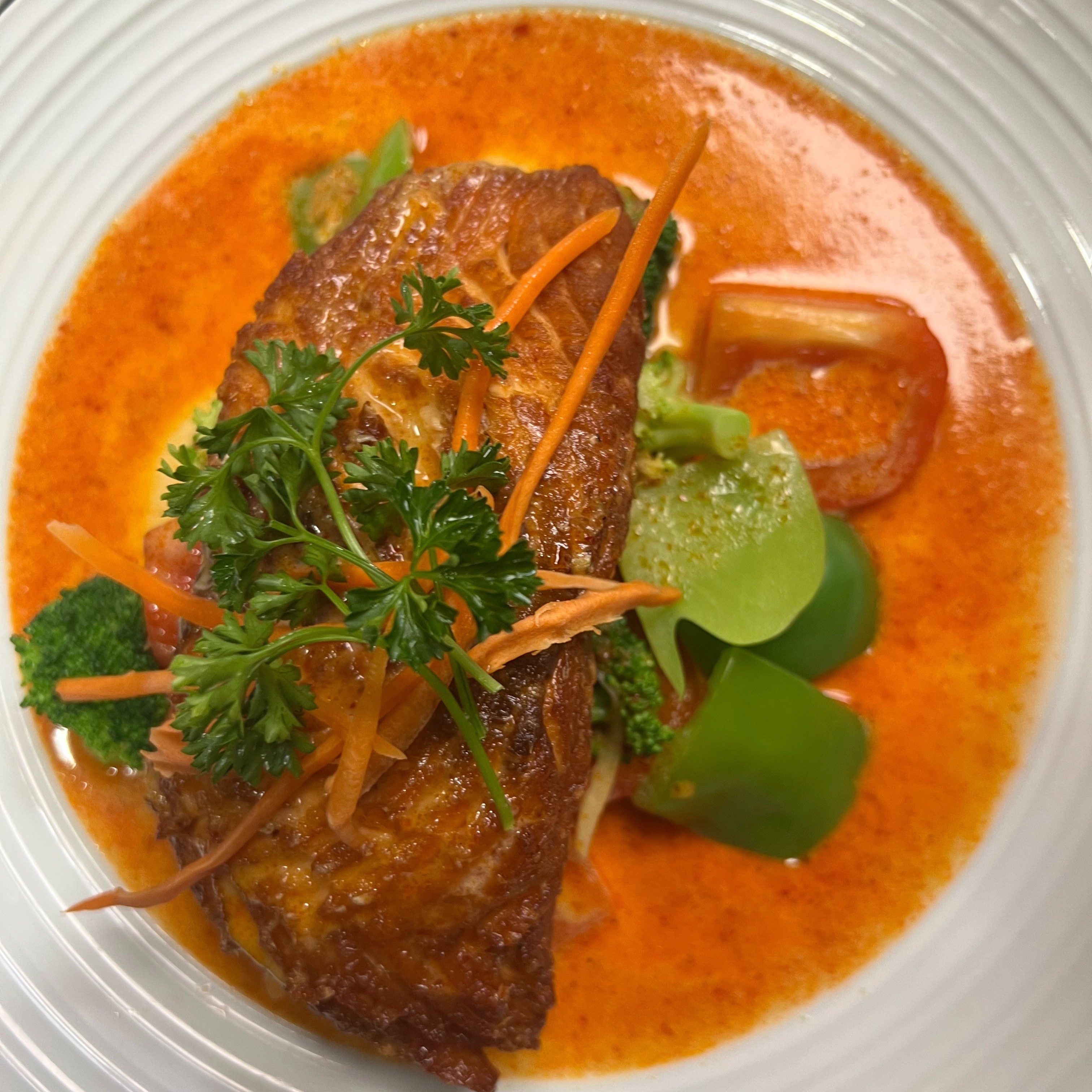 Salmon Panaeng Curry.