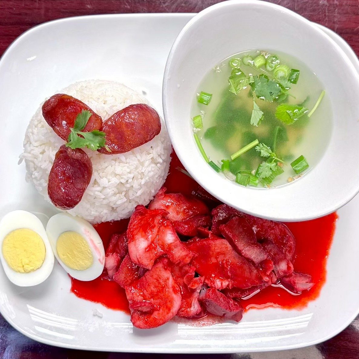 BBQ Pork Over Rice.
